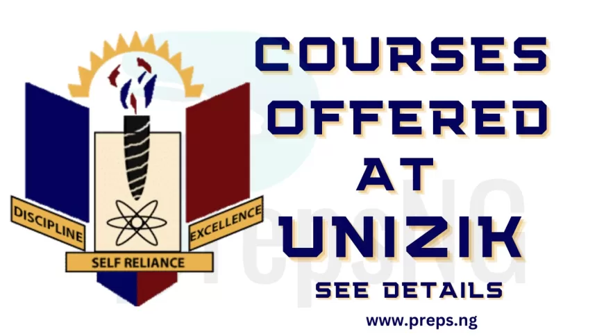 Courses Offered at UNIZIK | Undergraduate and Postgraduate