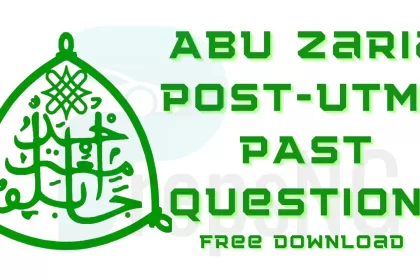 Download FREE ABU Zaria Post UTME Past Questions and Answers