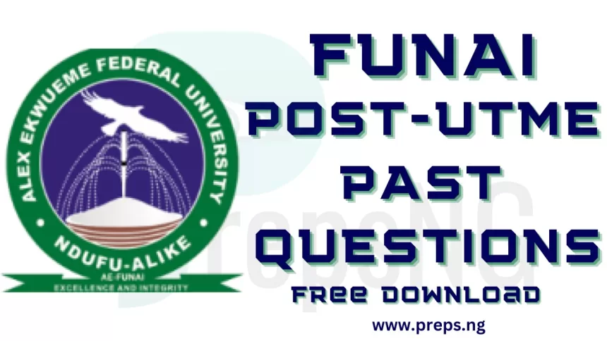 Download Free FUNAI Post UTME Past Questions