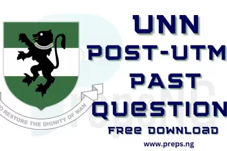 UNN Post UTME Past Questions and Answers | Free Download