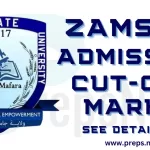 Zamfara State University, ZAMSUT Cut Off Marks