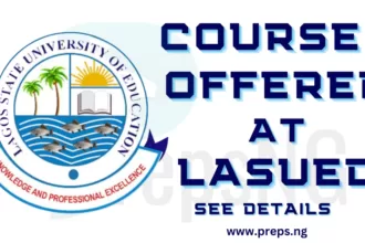 List of Courses Offered in LASUED