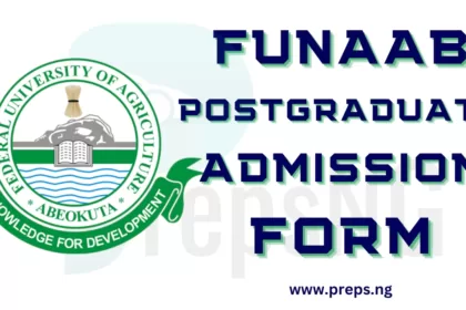 FUNAAB Specialized Postgraduate Admission Form