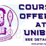 List of Courses Offered in UNIBEN