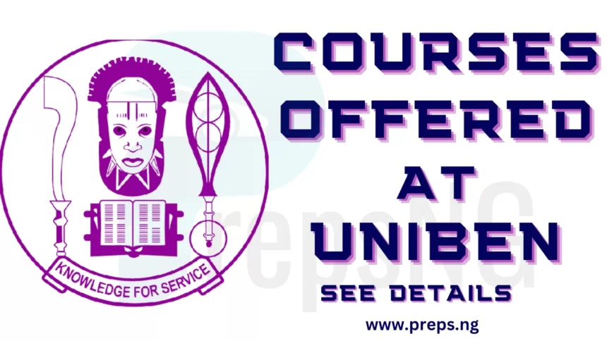 List of Courses Offered in UNIBEN