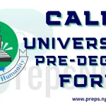 Caleb University Pre-Degree Admission Form