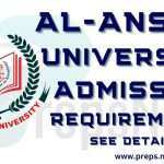 Al-Ansar University Admission Requirements