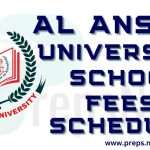 Al-Ansar University School Fees