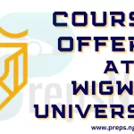 Complete List of Courses Offered at Wigwe University