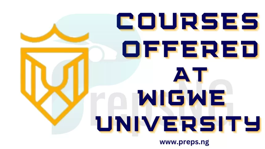 Complete List of Courses Offered at Wigwe University