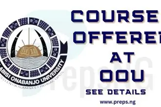 Complete List of Courses Offered in OOU