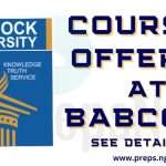 Complete List of Courses offered in Babcock University