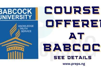 Complete List of Courses offered in Babcock University