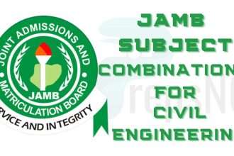 JAMB Subject Combination for Civil Engineering