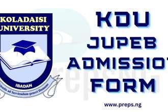 KolaDaisi University JUPEB Admission Form