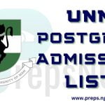 UNN Postgraduate Admission List