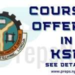 Complete List of Courses Offered in Kogi State Polytechnic