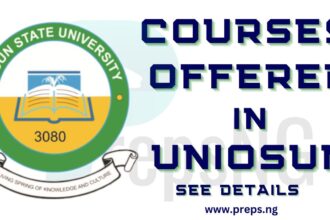 Courses Offered in UNIOSUN and Admission Requirements