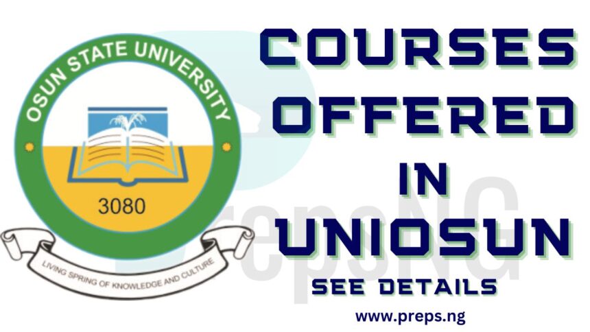 Courses Offered in UNIOSUN and Admission Requirements