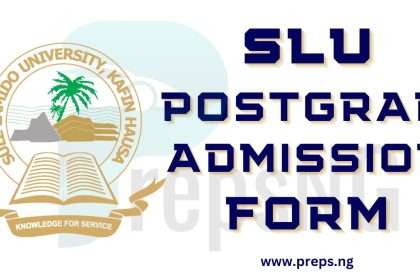 SLU Postgraduate Admission Form