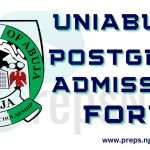 UNIABUJA Postgraduate Admission Form