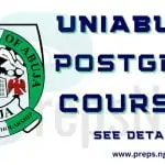 UNIABUJA Postgraduate Courses