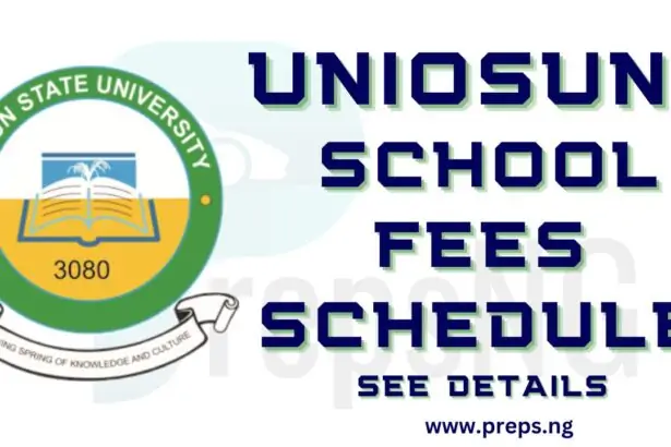 UNIOSUN School Fees Schedule