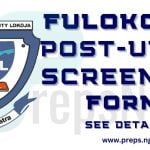 FULOKOJA Post-UTME Form