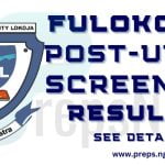 FULOKOJA Post UTME Result