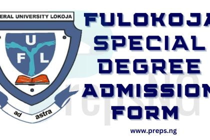 FULOKOJA Special Degree Programmes Admission Form