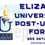 Elizade University Post-UTME Admission Form