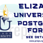 Elizade University postgraduate admission form