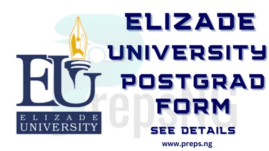 Elizade University postgraduate admission form