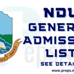 Niger Delta University, NDU Admission List