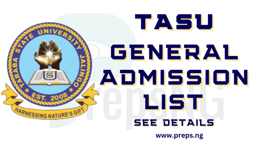 TASU Admission List 2025/2026 Is Out — See How to Check (Step-by-Step) 1 Taraba State University, TASU Admission List
