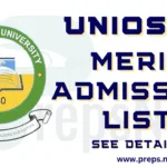 UNIOSUN Admission List