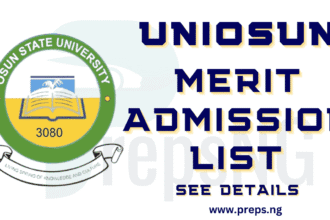 UNIOSUN Admission List 2025/2026 — Merit Admission List 9 UNIOSUN Admission List