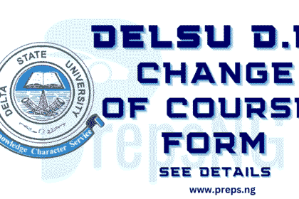 DELSU Direct Entry Change of Course Form