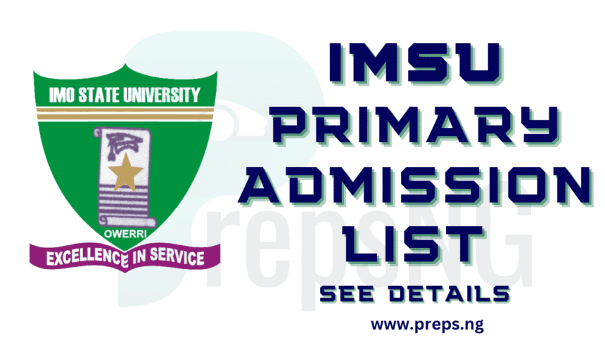IMSU Admission List (Primary List) is Out 2025/2026 - Check Now 1 IMSU Admission List