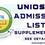 UNIOSUN Supplementary Admission List