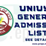 UNIUYO Admission List